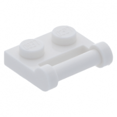 LEGO lapos elem 1x2 zárt végű fogantyúval, fehér (48336)